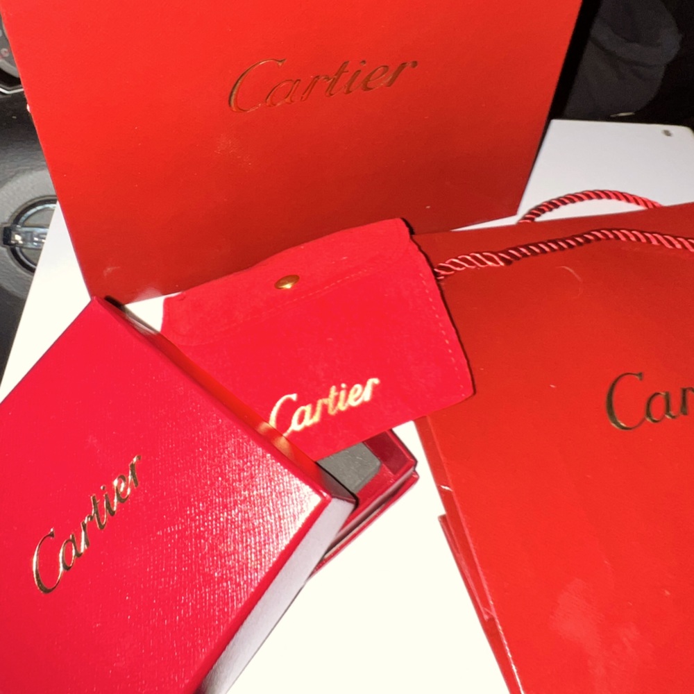 Cartier jewelry gift boxes and bags